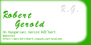 robert gerold business card